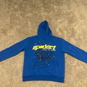 Mens Spyder Hoodie Blue - Medium